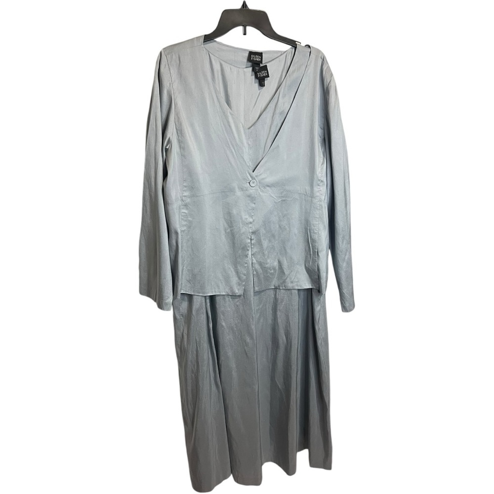 Eileen Fisher Textured Silk Dress and Jacket - Picture 7 of 12